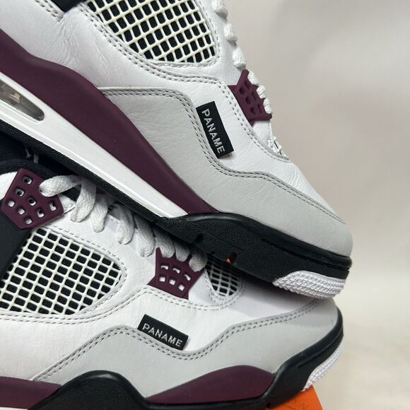Nike Air Jordan 4 Retro x Paris Saint-Germain “Bordeaux” Factory Flaw - Picture 2 of 8